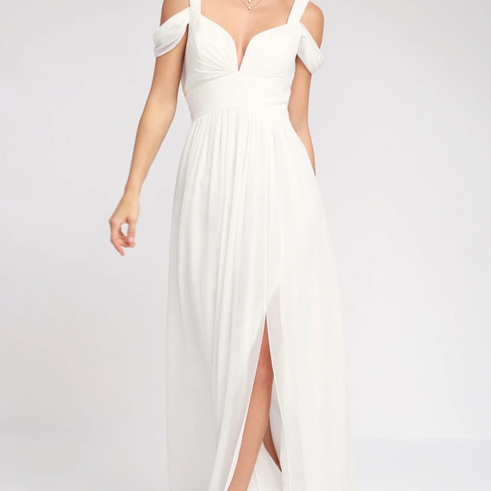 Ivory White Maxi Dress Bridal
